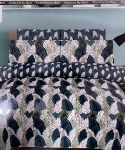 ChenOne By Mani Double Bed Sheet Set Design 504 (Tropical Leaves)