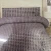 ChenOne By Mani Double Bed Sheet Set Design 506 (Taupe Crosshatch Grid)