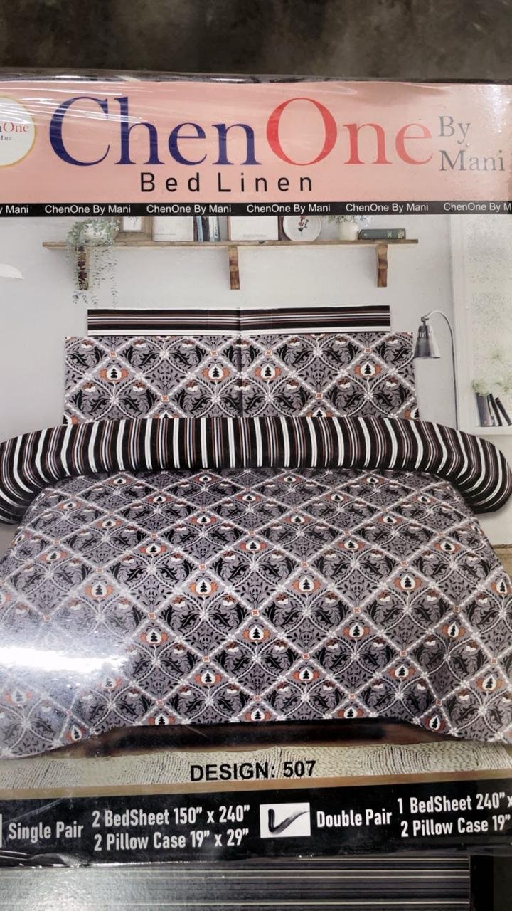 ChenOne By Mani Double Bed Sheet Set Design 507