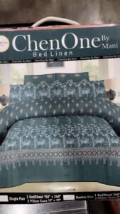 ChenOne By Mani Double Bed Sheet Set Design 512 (Teal Botanical)