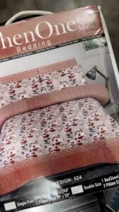 ChenOne By Mani Double Bed Sheet Set Design 524 (Mauve Floral)