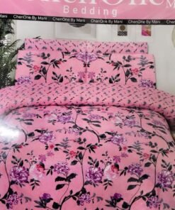 ChenOne By Mani Double Bed Sheet Set Design 527 (Blush Pink Floral)