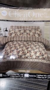 ChenOne By Mani Double Bed Sheet Set Design 528 (Classic Beige Floral)