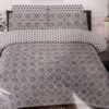 ChenOne By Mani Double Bed Sheet Set Design 530 (Monochrome Lattice)