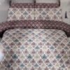 ChenOne By Mani Double Bed Sheet Set Design 532 (Maroon Damask)