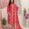Classic Onyx Black & Cream Floral Lawn Suit