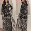 Cream & Lavender Violet Floral Printed Lawn Suit