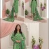 Emerald Green Floral Printed 3-Piece Lawn Suit