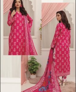 Emerald Green Tulip Printed 3-Piece Lawn Suit