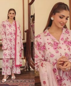 Mint Green & Daisy Floral 3-Piece Lawn Suit