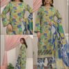 Plum & Floral Cream Relaxed-Fit 3-Piece Lawn Suit