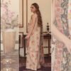 Soft Ivory & Gray Floral Print 3-Piece Lawn Suit