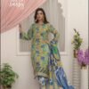 Vibrant Hot Pink & White Motif Printed 3-Piece Lawn Suit