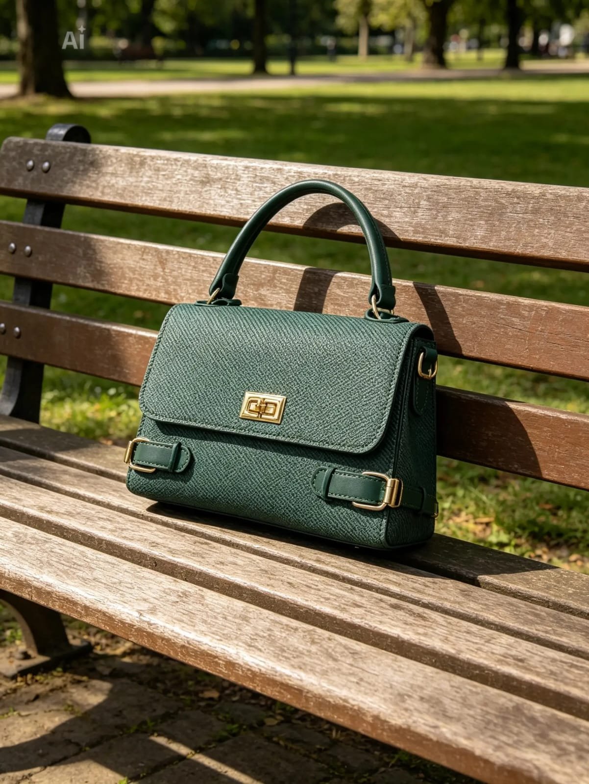 Cream-Beige-Synthetic-Leather-Satchel-Bag