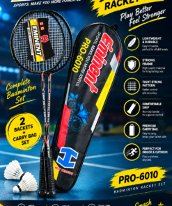 Eminent PRO-6070 Badminton Racket Pair Set (2 Rackets + Bag)