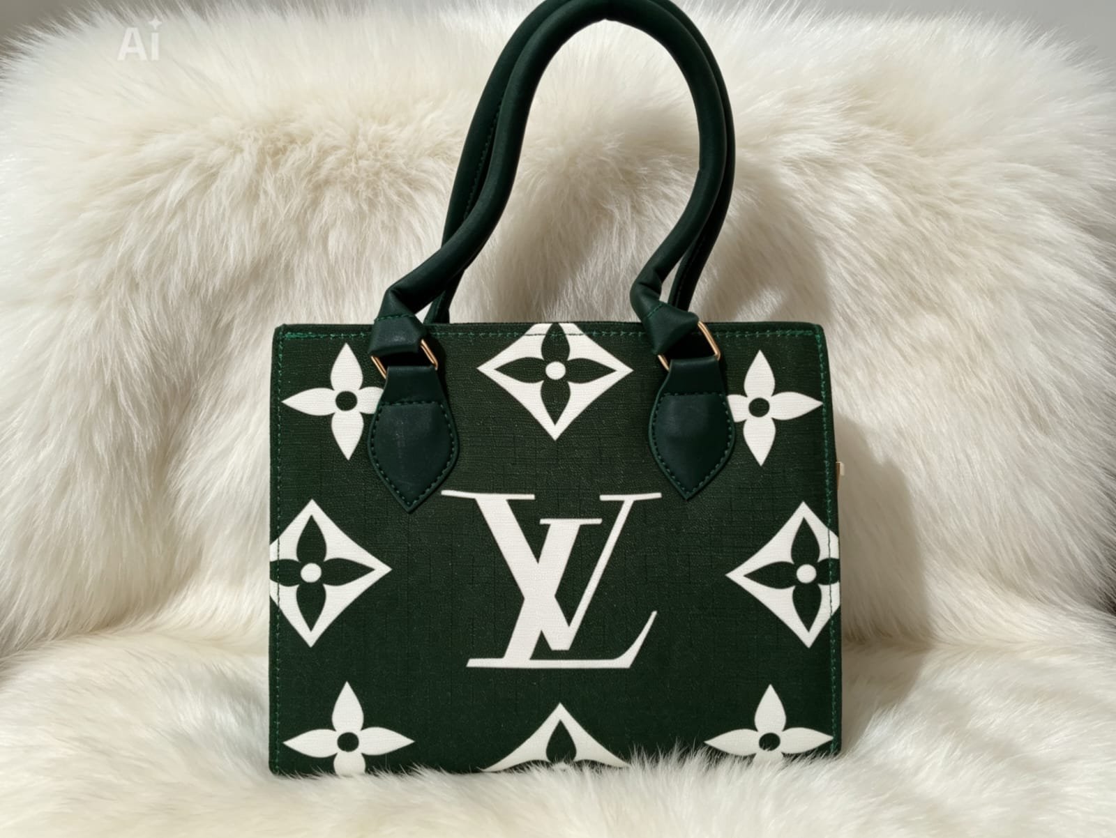 High Quality LV Monogram Leather Shoulder Bag - Beige Nude