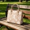 High Quality LV Monogram Leather Shoulder Bag - Blush Pink