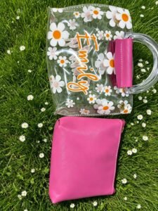 Hot-Pink-2-Piece-Clear-Daisy-Handbag-Set