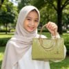 Lime Green Crocodile Leather Candy Handbag