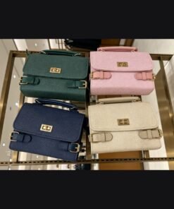 Emerald Green Synthetic Leather Satchel Bag