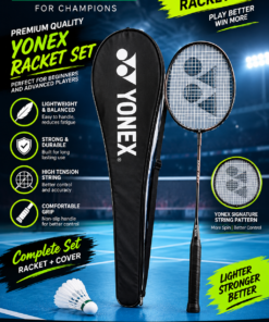 Yonex Professional Badminton Racket with Padded Bag