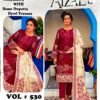 AYZALS Maroon Digital Karandi Double Head Embroidered 3 Piece Suit with Same Karandi Dupatta Vol 530