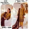 AYZALS Mustard Brown Digital Karandi Double Head Embroidered 3 Piece Suit with Same Dupatta Vol 530
