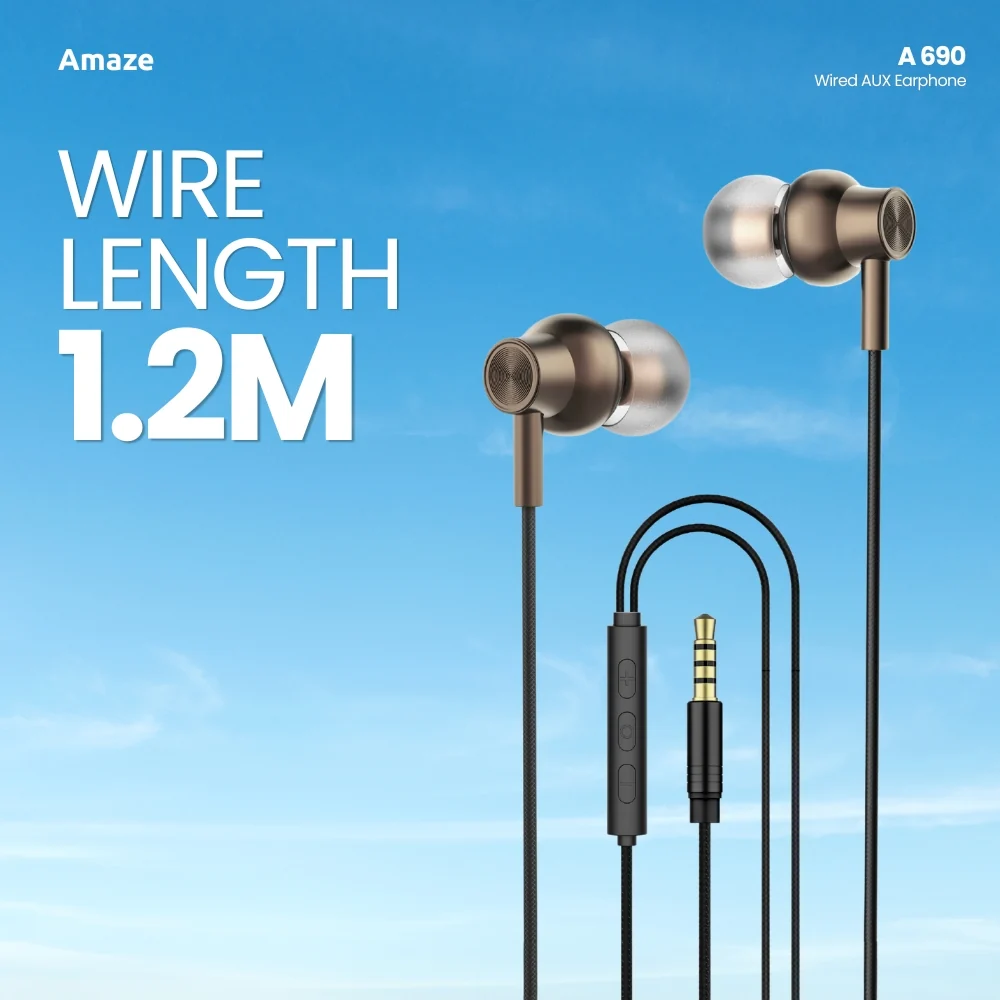 Amaze Wired AUX Earphone A690 (2)