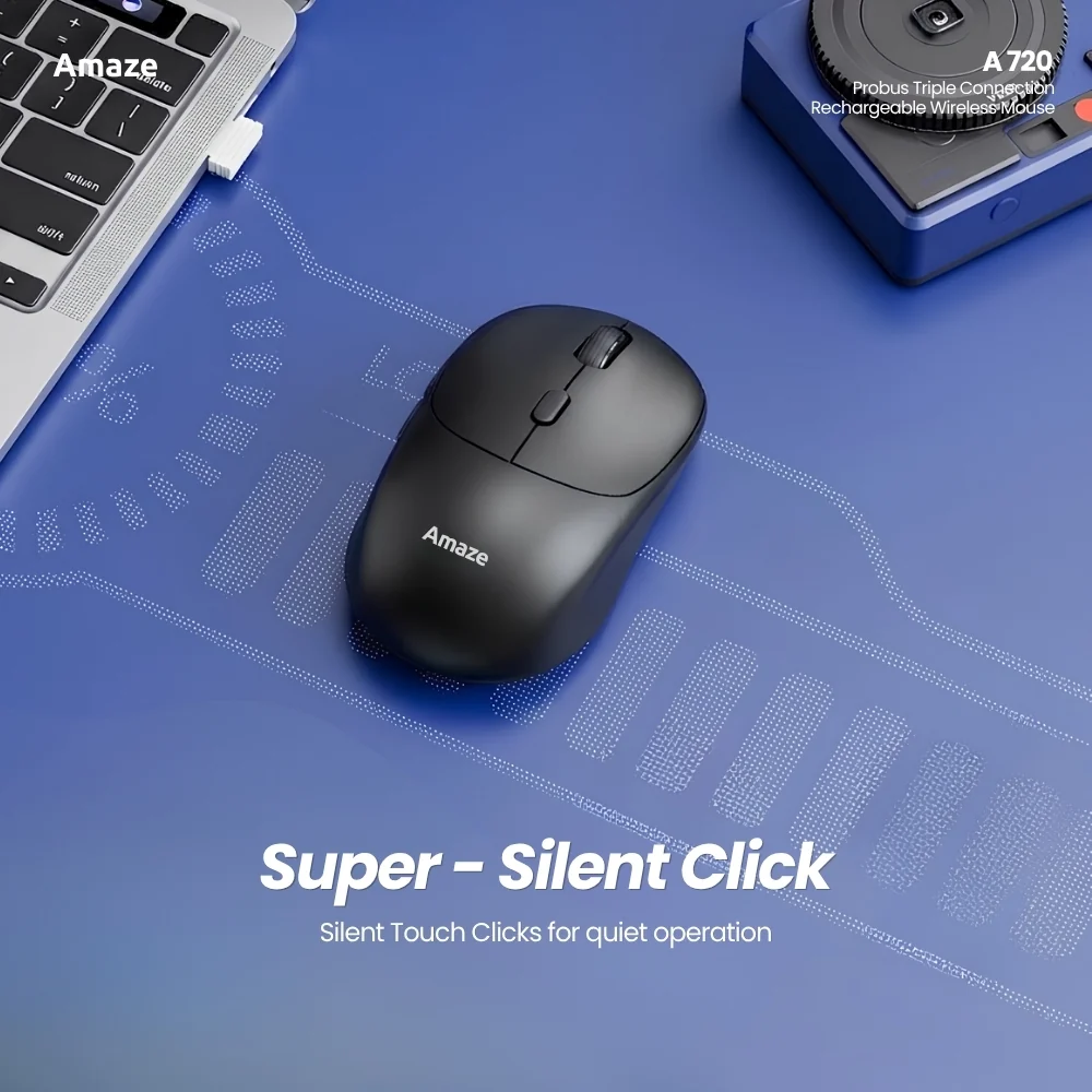 Probus Triple Connection Rechargeable Wireless Mouse A720 (5)